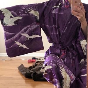 Vintage Japanese Silk Kimono Robe